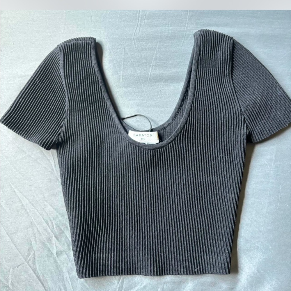 Babaton by aritiza ribbed crop top